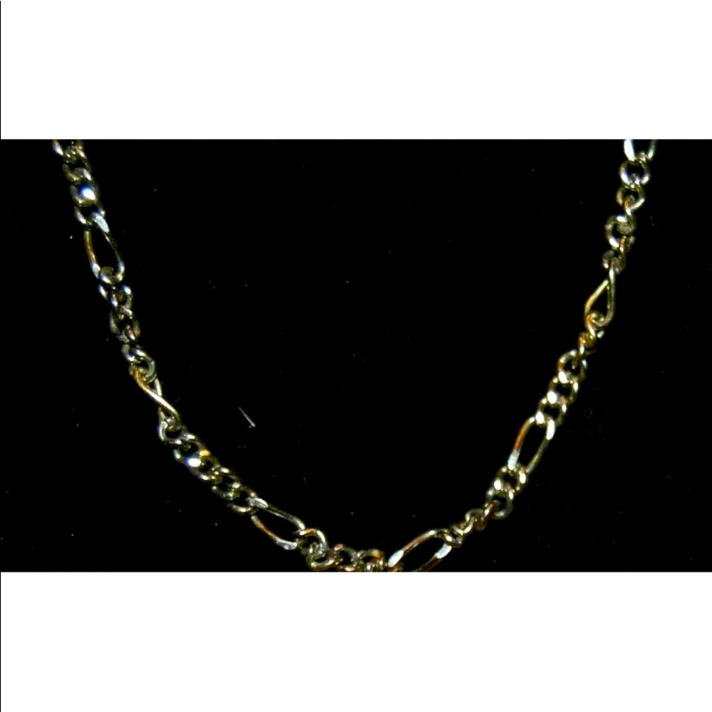 14K White Gold Plated Figaro 18” Chain 3MM